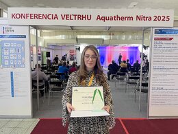 Veľký úspech našej doktorandky na Aquatherm 2025!